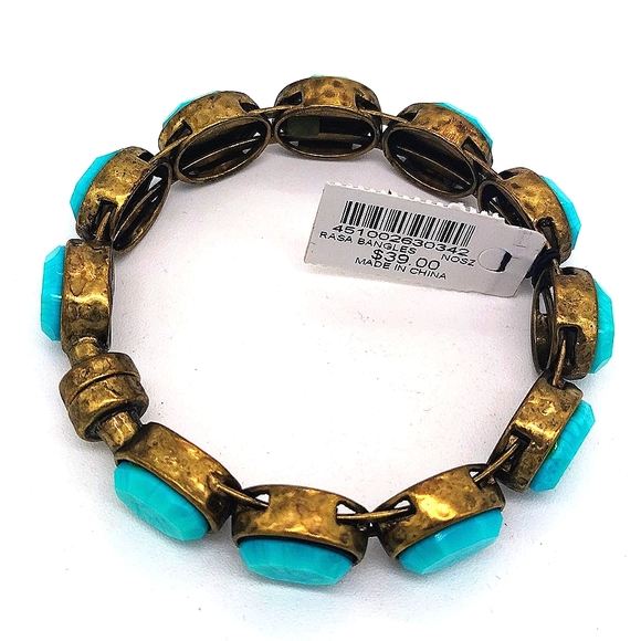 $39 CHICOS Turquoise Rasa Bangle Bracelet - NWT. *FIRM PRICE* - Picture 3 of 5